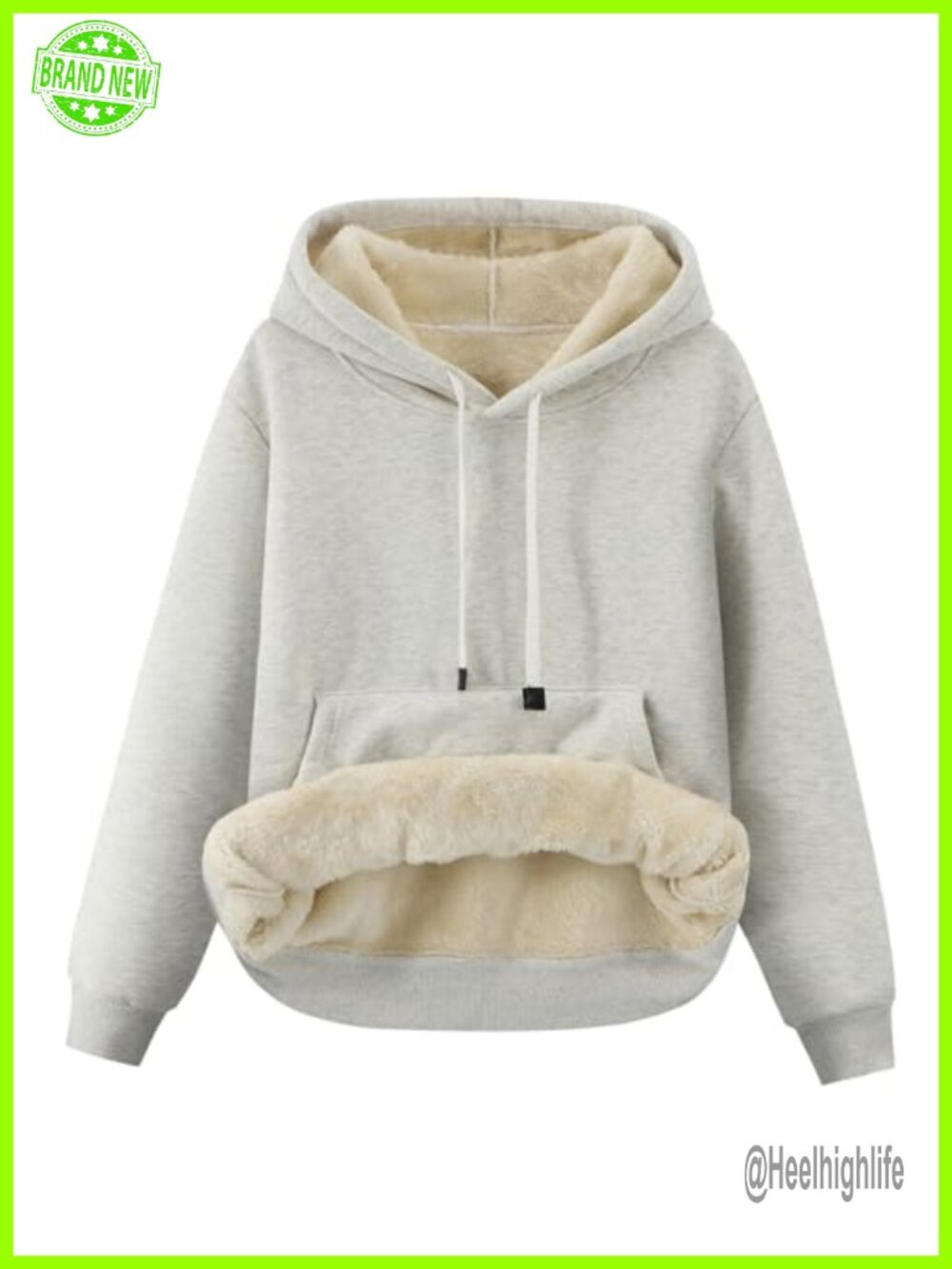 Sherpa Lined Fleece Hoodie Pullover Winter Warm Sweatshirt